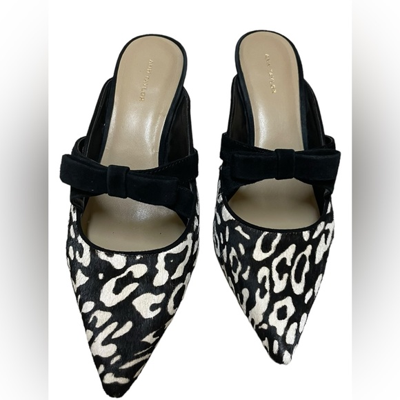 Ann Taylor Calf Hair Bow Mule Heels - Picture 4 of 8
